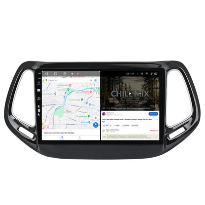 Navigatie HUB64 Jeep Compass (2016+), 4GB RAM, Android, Octacore, Slot Sim 4G, DSP, GPS, Wi-FI, Carplay, Android Auto, USB, Bluetooth, Waze, Touchscreen, 10.1 inch
