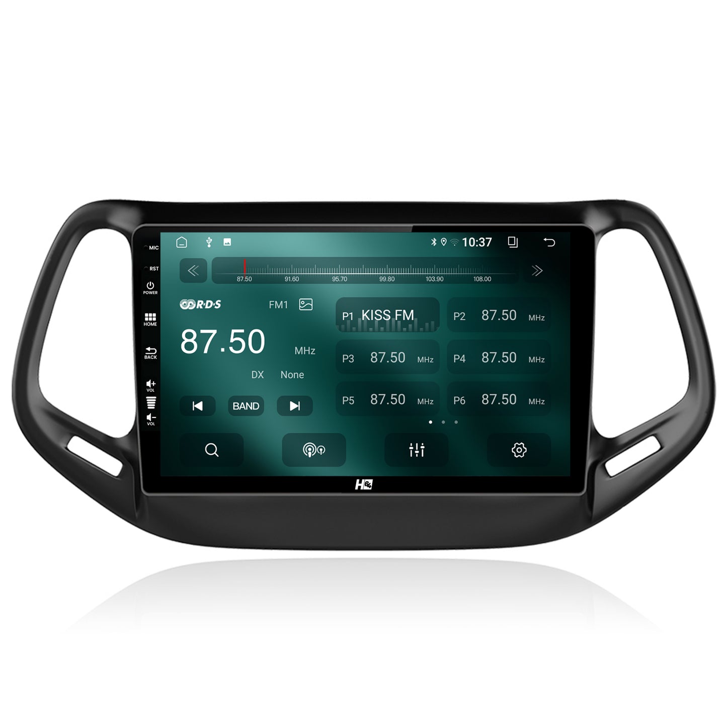 Navigatie HUB64 Jeep Compass (2016+), 2GB RAM, Android, GPS, Wi-FI, Carplay, Android Auto, USB, Bluetooth, Radio, Waze, Touchscreen, 10.1 inch