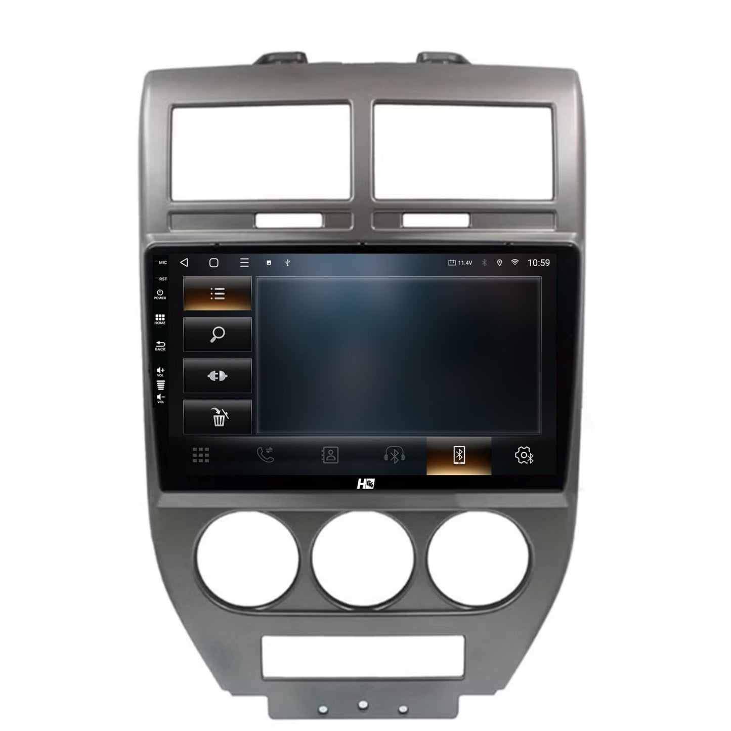 Navigatie HUB64 Jeep Compass/Patriot (2006-2010), 4GB RAM, Android, Octacore, Slot Sim 4G, DSP, GPS, Wi-FI, Carplay, Android Auto, USB, Bluetooth, Waze, Touchscreen, 9 inch