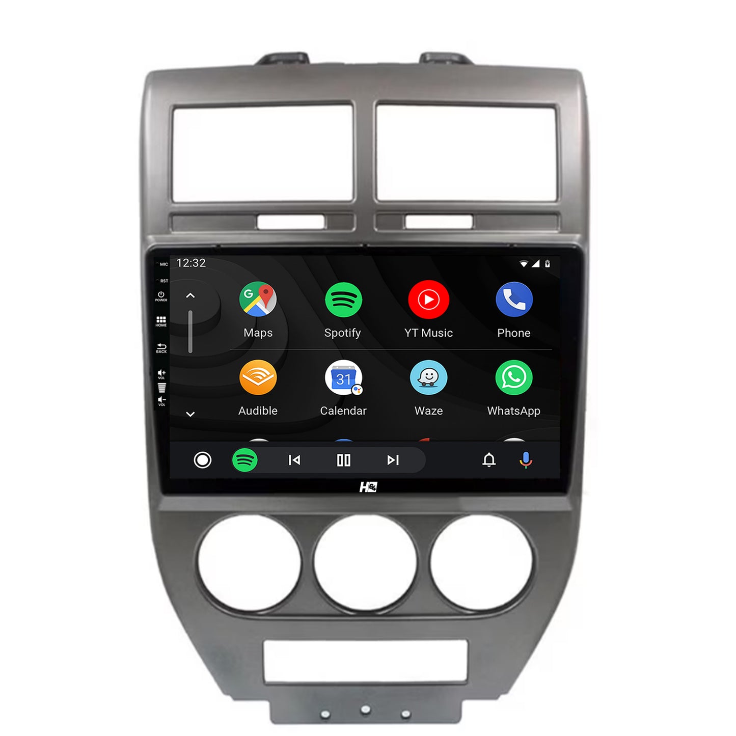 Navigatie HUB64 Jeep Compass/Patriot (2006-2010), 6GB RAM, Android, Octacore, Slot Sim 4G, DSP, GPS, Wi-FI, Carplay, Android Auto, USB, Bluetooth, Waze, Touchscreen, 10.1 Inch