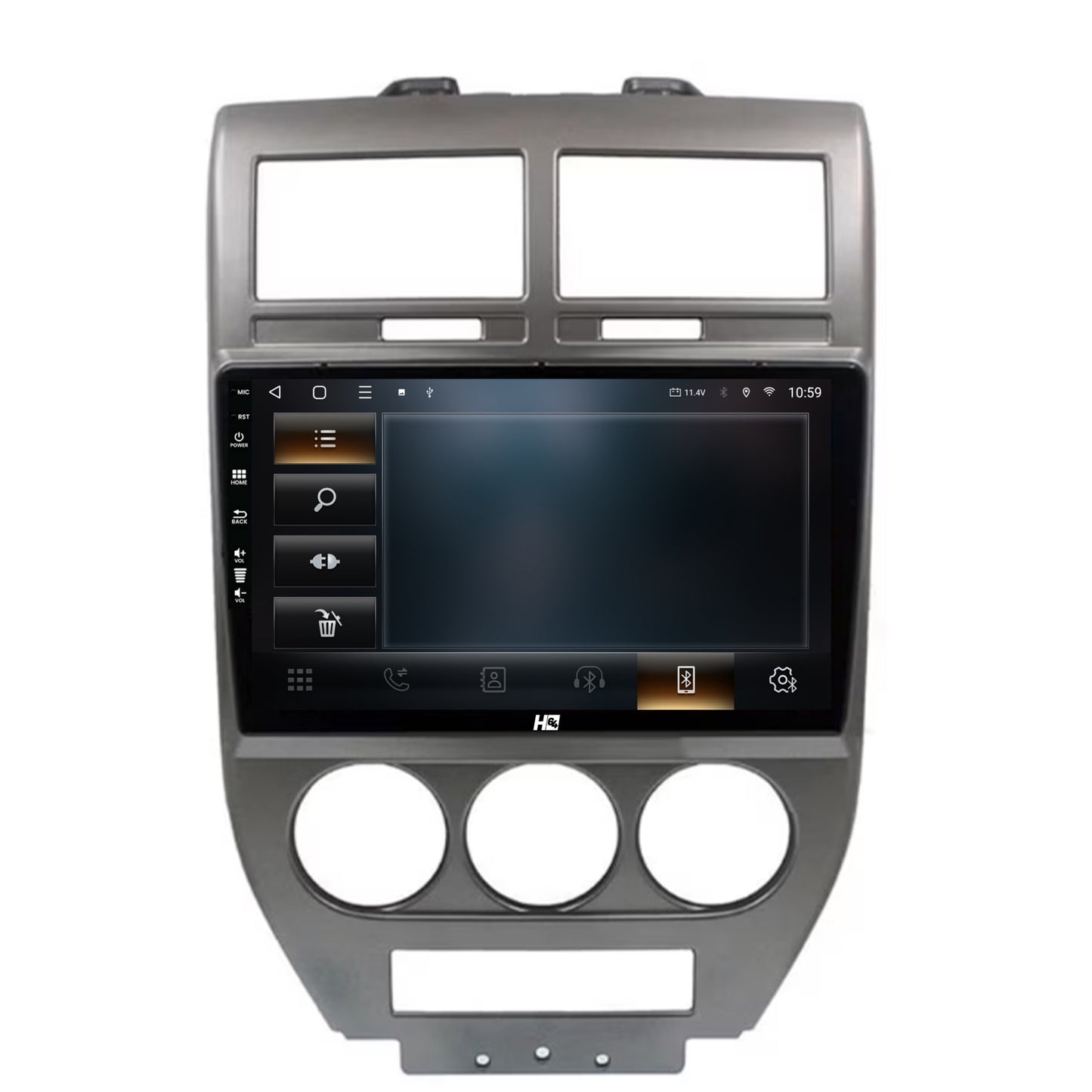 Navigatie HUB64 Jeep Compass/Patriot (2006-2010), 8GB RAM, Android, Octacore, Slot Sim 4G, DSP, GPS, Wi-FI, Carplay, Android Auto, USB, Bluetooth, Waze, Touchscreen, 10.1 Inch