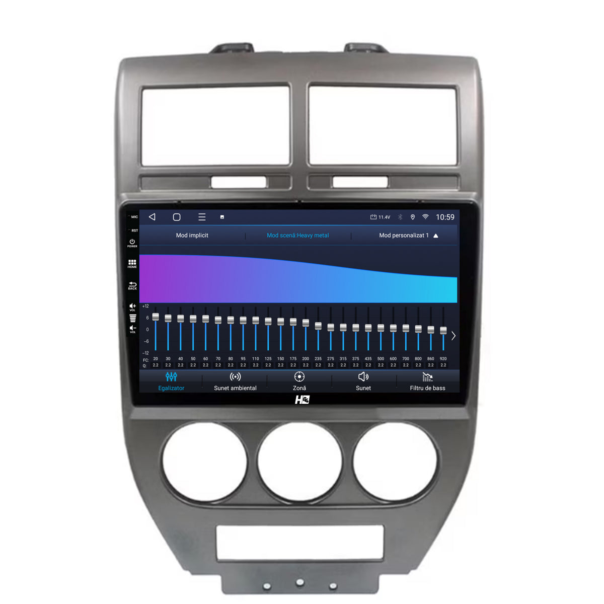 Navigatie HUB64 Jeep Compass/Patriot (2006-2010), 8GB RAM, Android, Octacore, Slot Sim 4G, DSP, GPS, Wi-FI, Carplay, Android Auto, USB, Bluetooth, Waze, Touchscreen, 10.1 Inch
