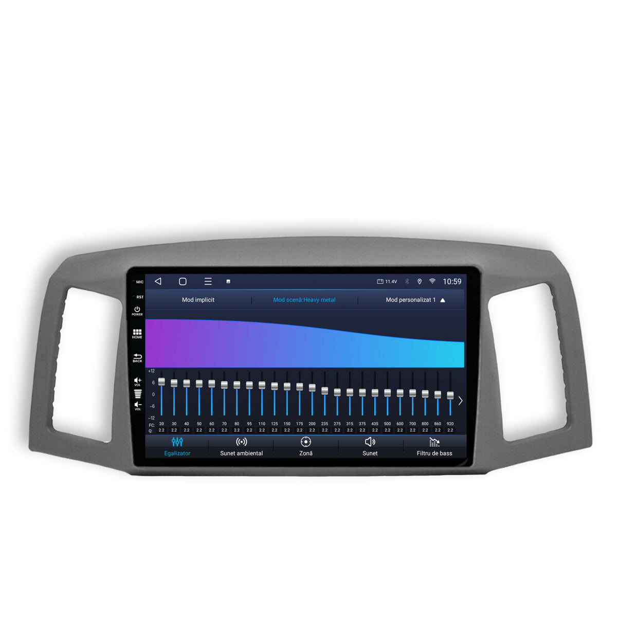 Navigatie HUB64 Jeep Grand Cherokee (2004-2007), 8GB RAM, Android, Octacore, Slot Sim 4G, DSP, GPS, Wi-FI, Carplay, Android Auto, USB, Bluetooth, Waze, Touchscreen, 9 Inch