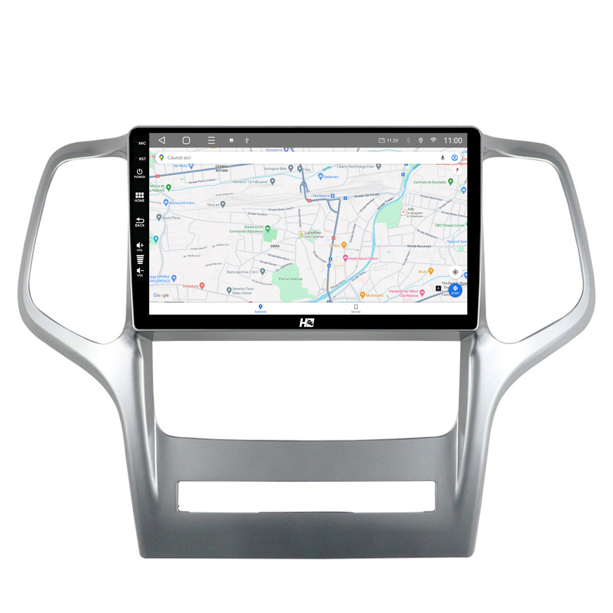 Navigatie HUB64 Jeep Grand Cherokee (2010-2013), 4GB RAM, Android, Quadcore, DSP, GPS, Wi-FI, Carplay, Android Auto, USB, Bluetooth, Waze, Touchscreen, 9 inch