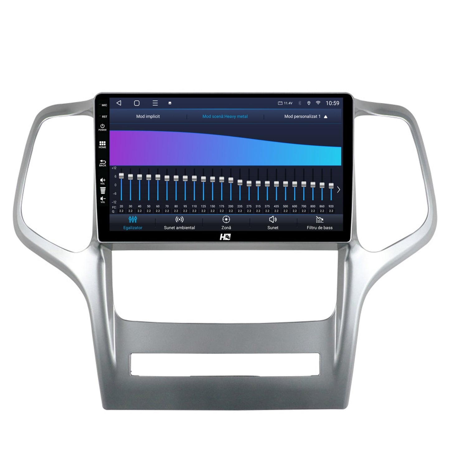 Navigatie HUB64 Jeep Grand Cherokee (2010-2013), 6GB RAM, Android, Octacore, Slot Sim 4G, DSP, GPS, Wi-FI, Carplay, Android Auto, USB, Bluetooth, Waze, Touchscreen, 9 Inch