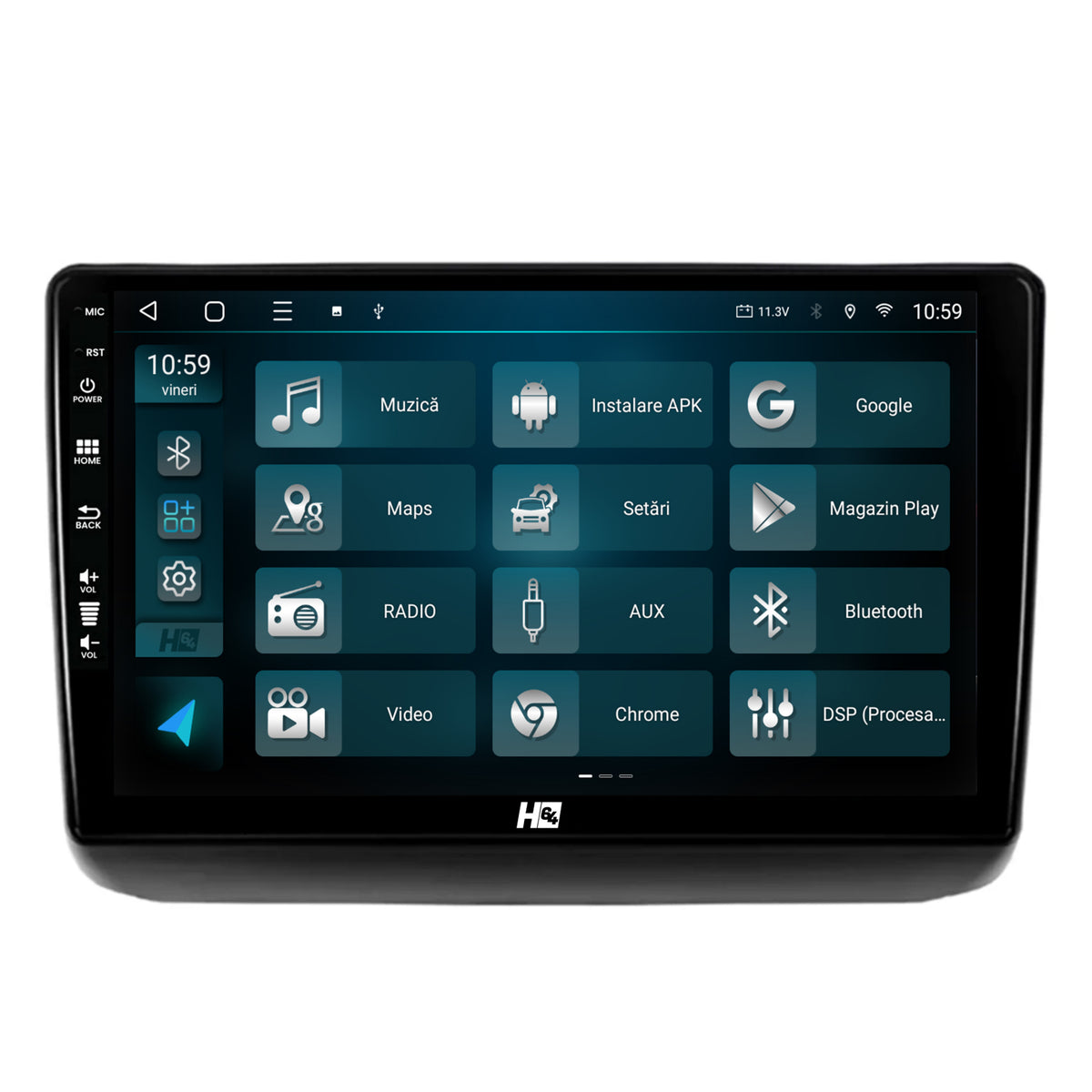 Navigatie HUB64 Jeep Grand Cherokee (2013-2020), 4GB RAM, Android, GPS, Wi-FI, Carplay, Android Auto, USB, Bluetooth, Radio, Waze, Touchscreen, 9 inch