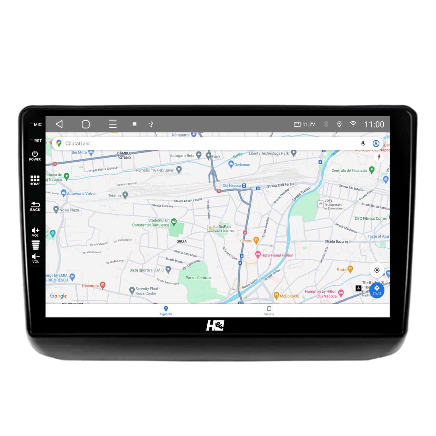 Navigatie HUB64 Jeep Grand Cherokee (2013-2020), 4GB RAM, Android, GPS, Wi-FI, Carplay, Android Auto, USB, Bluetooth, Radio, Waze, Touchscreen, 9 inch