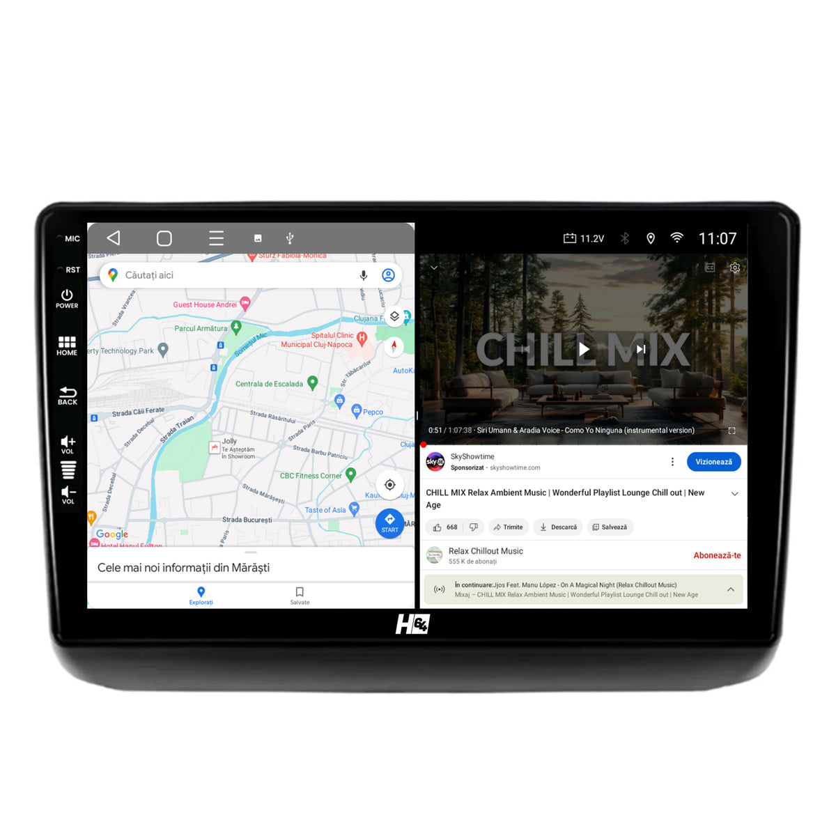 Navigatie HUB64 Jeep Grand Cherokee (2013-2020), 4GB RAM, Android, GPS, Wi-FI, Carplay, Android Auto, USB, Bluetooth, Radio, Waze, Touchscreen, 9 inch
