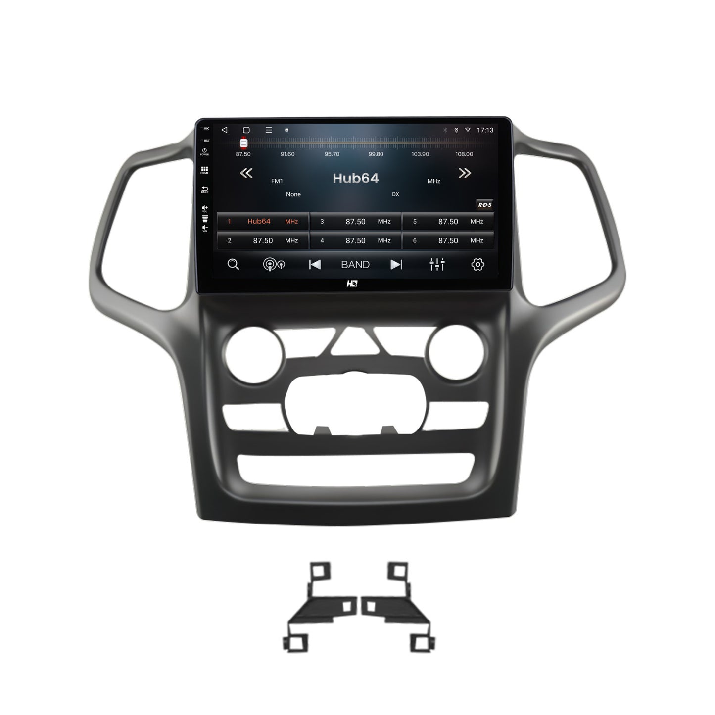 Navigatie HUB64 Jeep Grand Cherokee (2014-2022), 8GB RAM, Android, Octacore, Slot Sim 4G, DSP, GPS, Wi-FI, Carplay, Android Auto, USB, Bluetooth, Waze, Touchscreen, 9 Inch