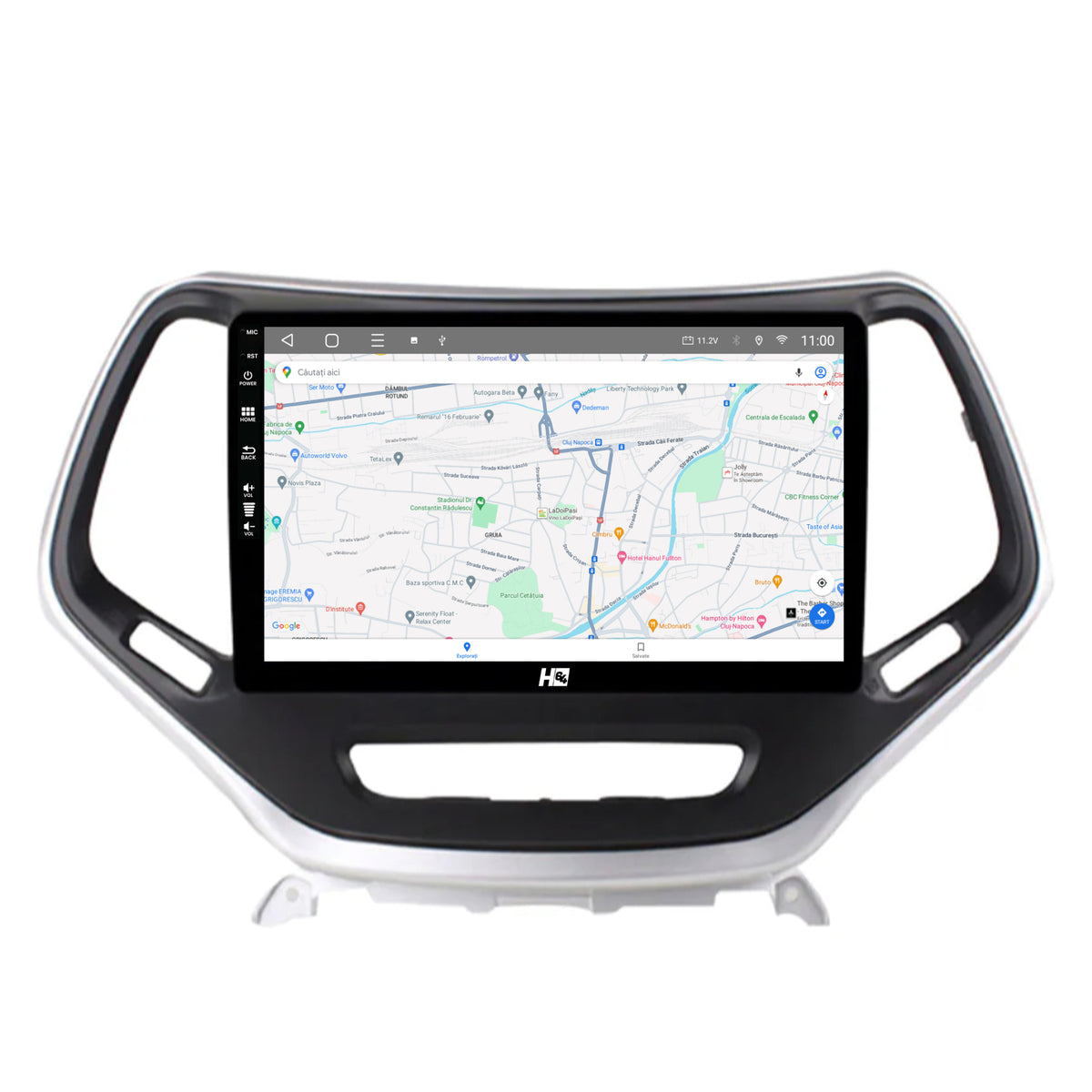 Navigatie HUB64 Jeep Grand Cherokee (2015+), 4GB RAM, Android, GPS, Wi-FI, Carplay, Android Auto, USB, Bluetooth, Radio, Waze, Touchscreen, 10.1 Inch