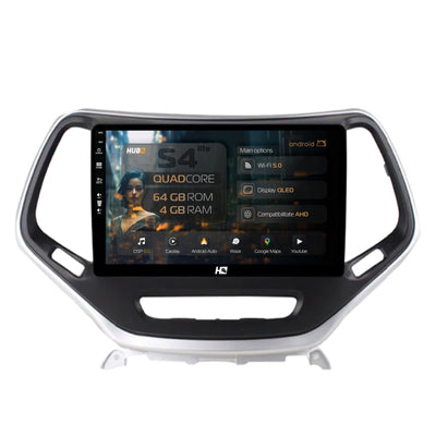Navigatie HUB64 Jeep Grand Cherokee (2015+), 4GB RAM, Android, GPS, Wi-FI, Carplay, Android Auto, USB, Bluetooth, Radio, Waze, Touchscreen, 10.1 inch