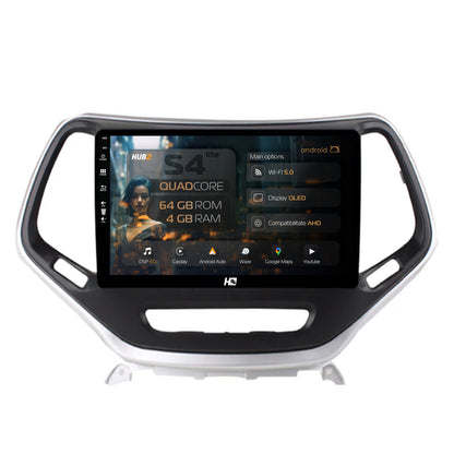 Navigatie HUB64 Jeep Grand Cherokee (2015+), 4GB RAM, Android, GPS, Wi-FI, Carplay, Android Auto, USB, Bluetooth, Radio, Waze, Touchscreen, 10.1 inch