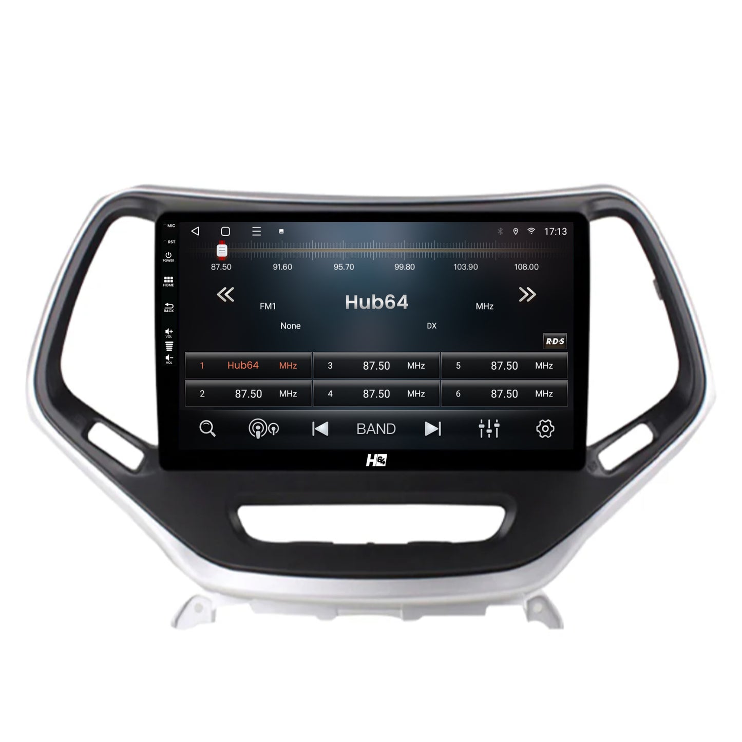 Navigatie HUB64 Jeep Grand Cherokee (2015+), 4GB RAM, Android, GPS, Wi-FI, Carplay, Android Auto, USB, Bluetooth, Radio, Waze, Touchscreen, 10.1 inch