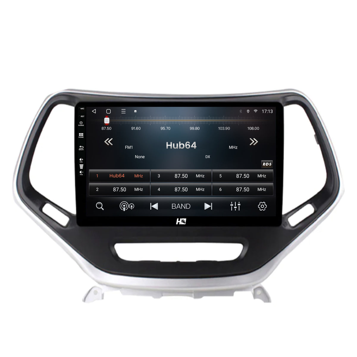 Navigatie HUB64 Jeep Grand Cherokee (2015+), 6GB RAM, Android, Octacore, Slot Sim 4G, DSP, GPS, Wi-FI, Carplay, Android Auto, USB, Bluetooth, Waze, Touchscreen, 10.1 Inch