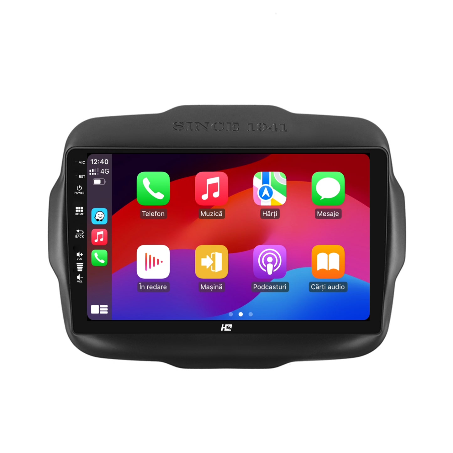 Navigatie HUB64 Jeep Renegade (2014-2018), 2GB RAM, Android, GPS, Wi-FI, Carplay, Android Auto, USB, Bluetooth, Radio, Waze, Touchscreen, 9 inch