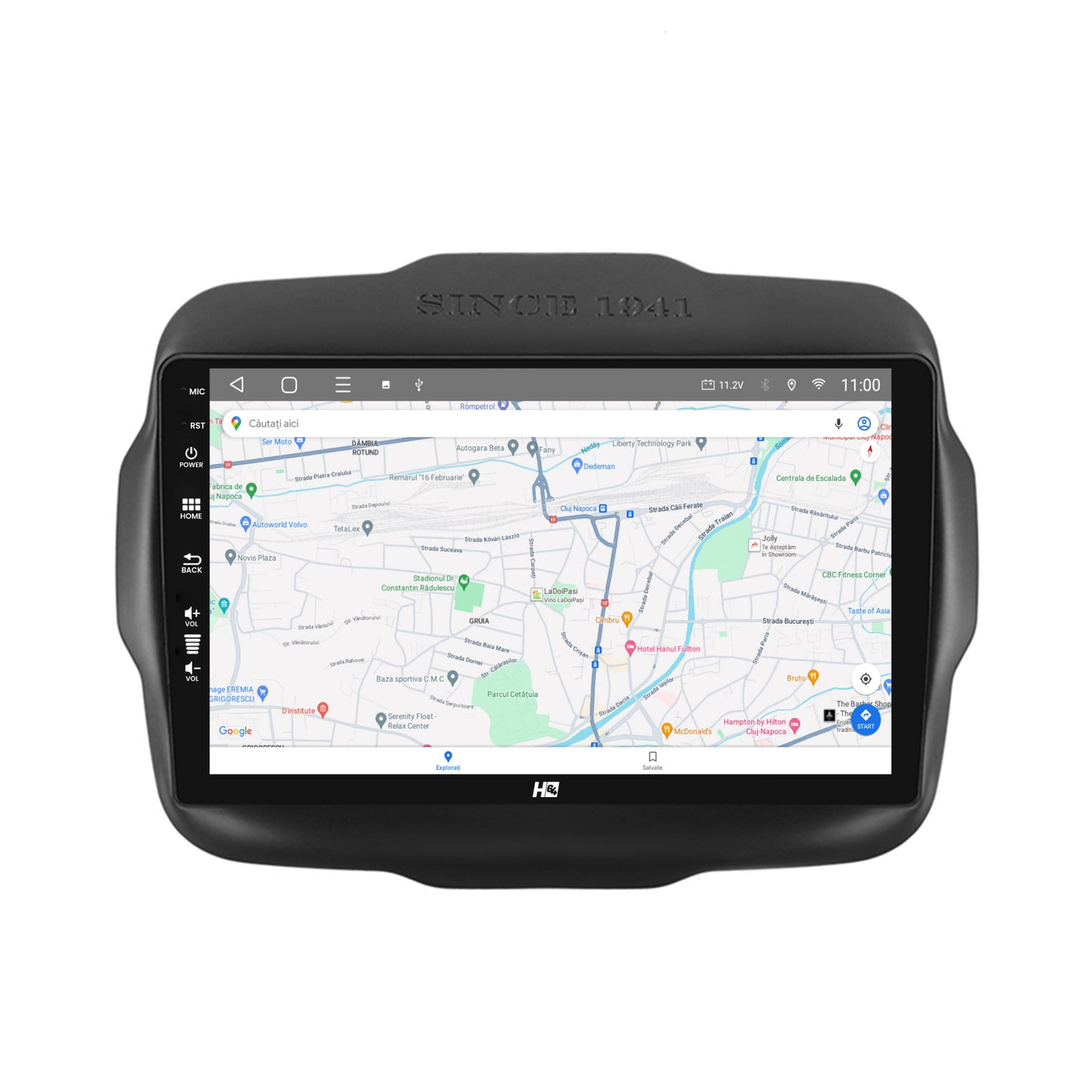 Navigatie HUB64 Jeep Renegade (2014-2018), 6GB RAM, Android, Octacore, Slot Sim 4G, DSP, GPS, Wi-FI, Carplay, Android Auto, USB, Bluetooth, Waze, Touchscreen, 9 Inch
