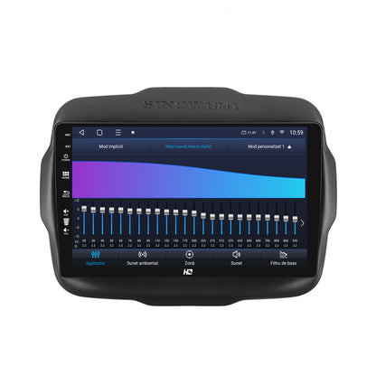 Navigatie HUB64 Jeep Renegade (2014-2018), 8GB RAM, Android, Octacore, Slot Sim 4G, DSP, GPS, Wi-FI, Carplay, Android Auto, USB, Bluetooth, Waze, Touchscreen, 9 Inch