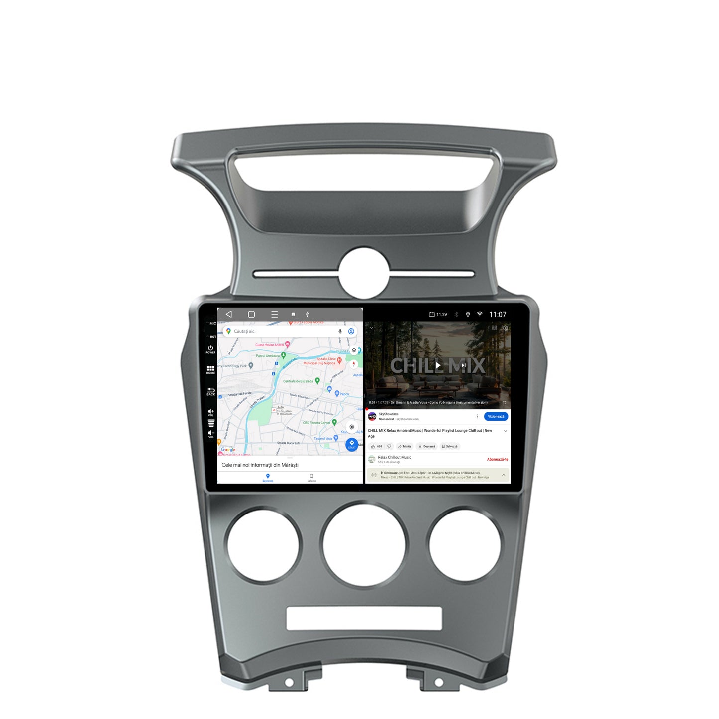 Navigatie HUB64 Kia Carens (2007-2011), 2GB RAM, Android, GPS, Wi-FI, Carplay, Android Auto, USB, Bluetooth, Radio, Waze, Touchscreen, 9 inch