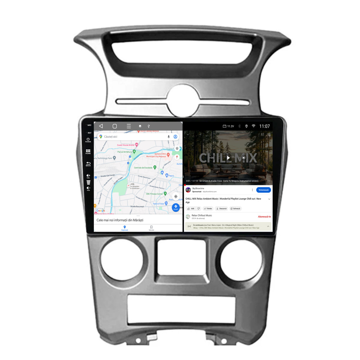 Navigatie HUB64 Kia Carens (2007-2011), 4GB RAM, Android, Quadcore, DSP, GPS, Wi-FI, Carplay, Android Auto, USB, Bluetooth, Waze, Touchscreen, 9 inch