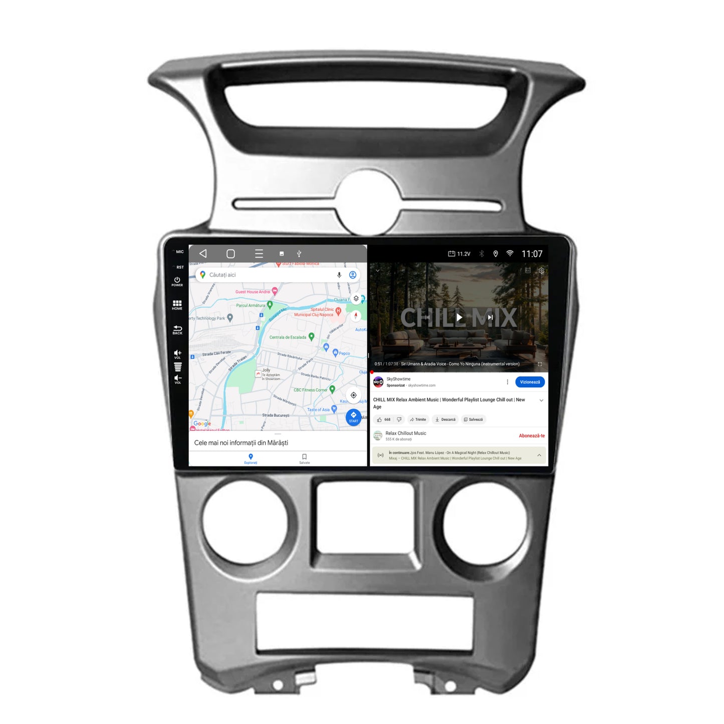 Navigatie HUB64 Kia Carens (2007-2011), 4GB RAM, Android, Quadcore, DSP, GPS, Wi-FI, Carplay, Android Auto, USB, Bluetooth, Waze, Touchscreen, 9 inch