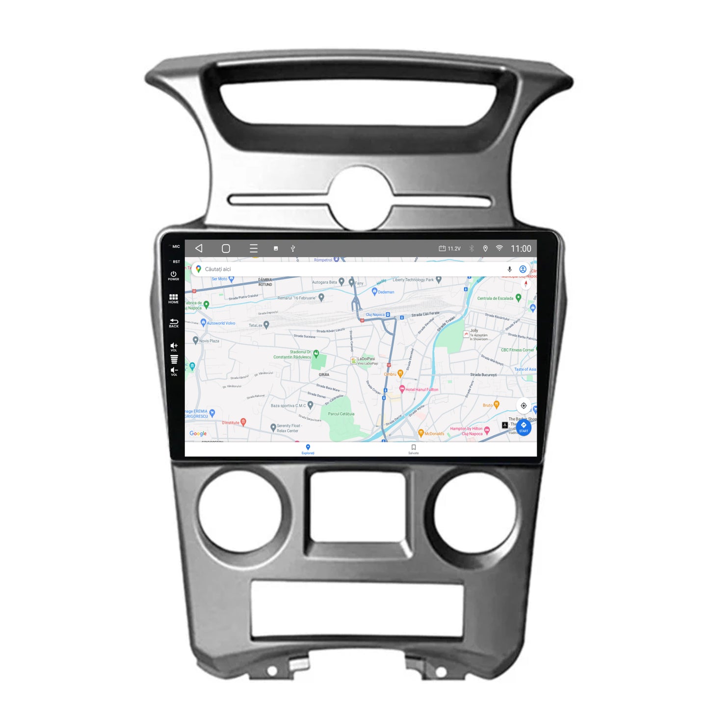 Navigatie HUB64 Kia Carens (2007-2011), 4GB RAM, Android, Quadcore, DSP, GPS, Wi-FI, Carplay, Android Auto, USB, Bluetooth, Waze, Touchscreen, 9 inch