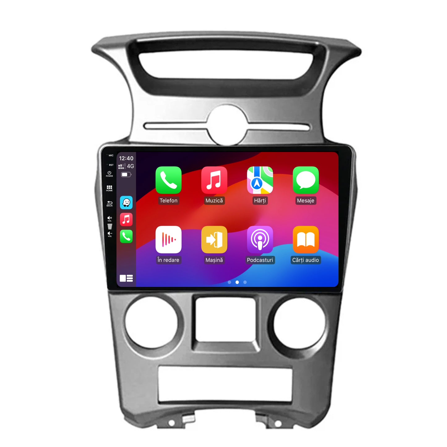 Navigatie HUB64 Kia Carens (2007-2011), 4GB RAM, Android, Quadcore, DSP, GPS, Wi-FI, Carplay, Android Auto, USB, Bluetooth, Waze, Touchscreen, 9 inch