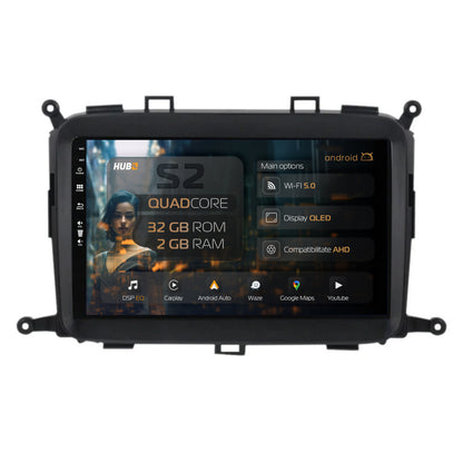 Navigatie HUB64 Kia Carens (2012-2017), 2GB RAM, Android, GPS, Wi-FI, Carplay, Android Auto, USB, Bluetooth, Radio, Waze, Touchscreen, 9 Inch