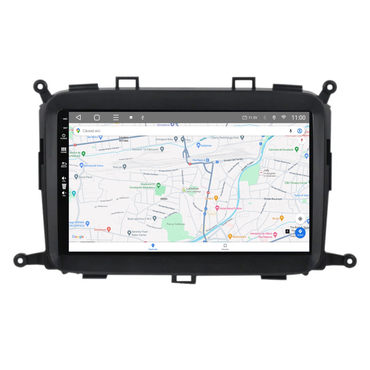 Navigatie HUB64 Kia Carens (2012-2017), 4GB RAM, Android, Quadcore, DSP, GPS, Wi-FI, Carplay, Android Auto, USB, Bluetooth, Waze, Touchscreen, 9 Inch