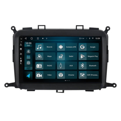 Navigatie HUB64 Kia Carens (2012-2017), 4GB RAM, Android, Quadcore, DSP, GPS, Wi-FI, Carplay, Android Auto, USB, Bluetooth, Waze, Touchscreen, 9 Inch