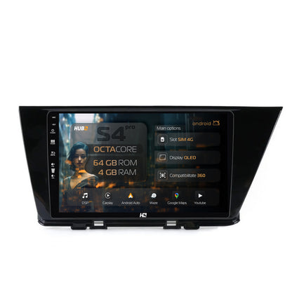 Navigatie HUB64 Kia Niro (2016+), 4GB RAM, Android, Octacore, Slot Sim 4G, DSP, GPS, Wi-FI, Carplay, Android Auto, USB, Bluetooth, Waze, Touchscreen, 9 inch