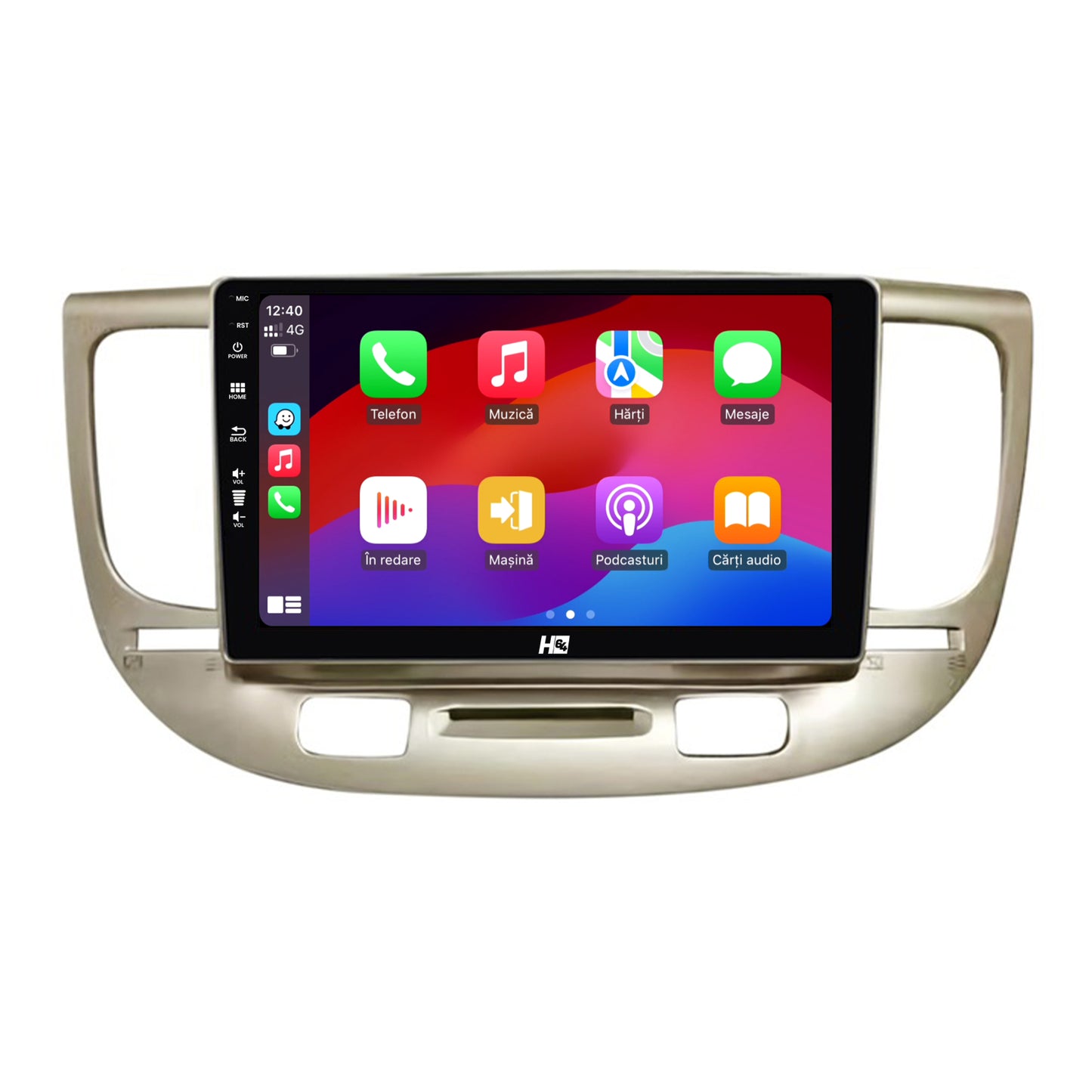 Navigatie HUB64 Kia Rio (2005-2011), 6GB RAM, Android, Octacore, Slot Sim 4G, DSP, GPS, Wi-FI, Carplay, Android Auto, USB, Bluetooth, Waze, Touchscreen, 9 Inch
