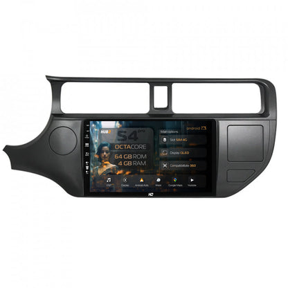 Navigatie HUB64 Kia Rio (2011-2014), 4GB RAM, Android, Octacore, Slot Sim 4G, DSP, GPS, Wi-FI, Carplay, Android Auto, USB, Bluetooth, Waze, Touchscreen, 9 Inch