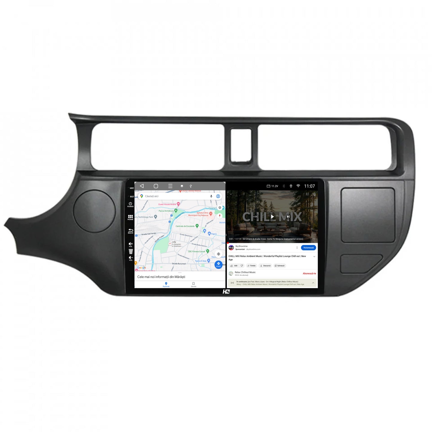 Navigatie HUB64 Kia Rio (2011-2014), 8GB RAM, Android, Octacore, Slot Sim 4G, DSP, GPS, Wi-FI, Carplay, Android Auto, USB, Bluetooth, Waze, Touchscreen, 9 Inch