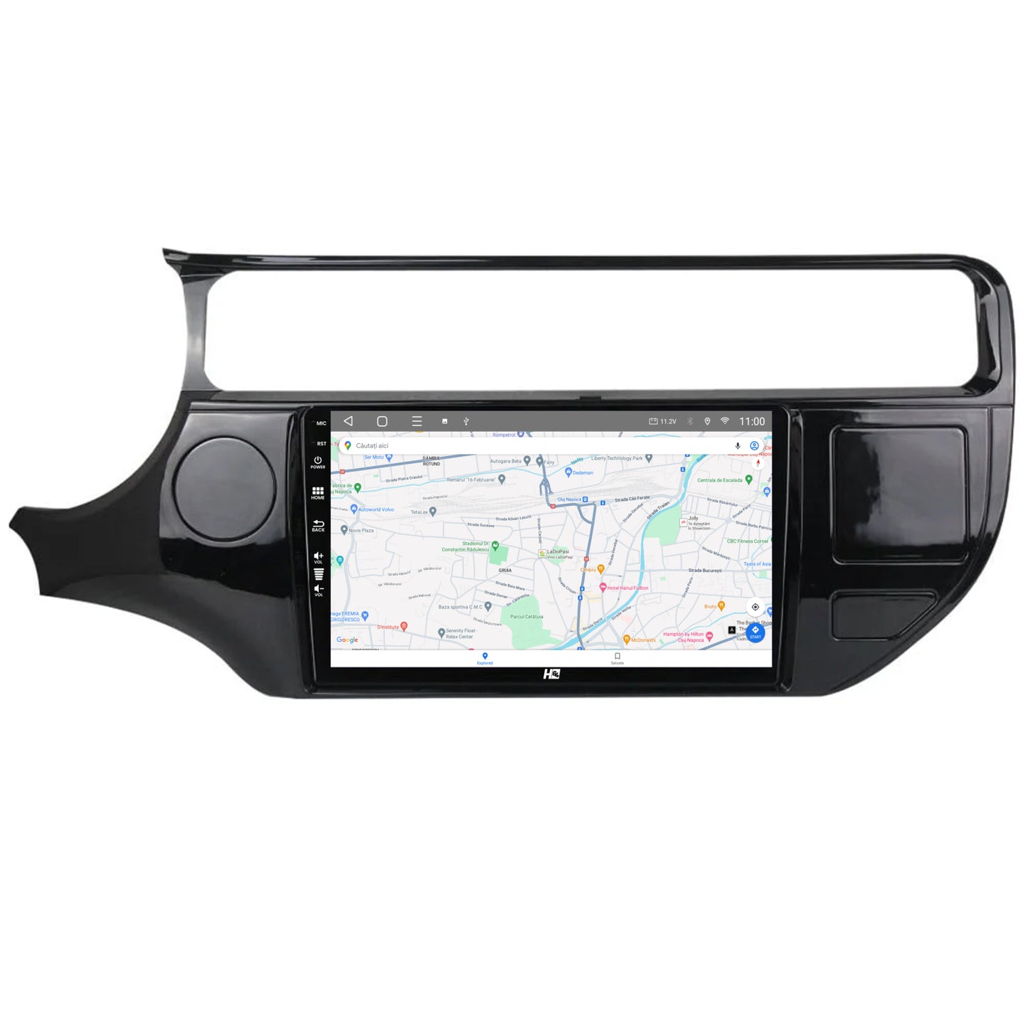 Navigatie HUB64 Kia Rio (2014-2017), 4GB RAM, Android, Quadcore, DSP, GPS, Wi-FI, Carplay, Android Auto, USB, Bluetooth, Waze, Touchscreen, 9 Inch