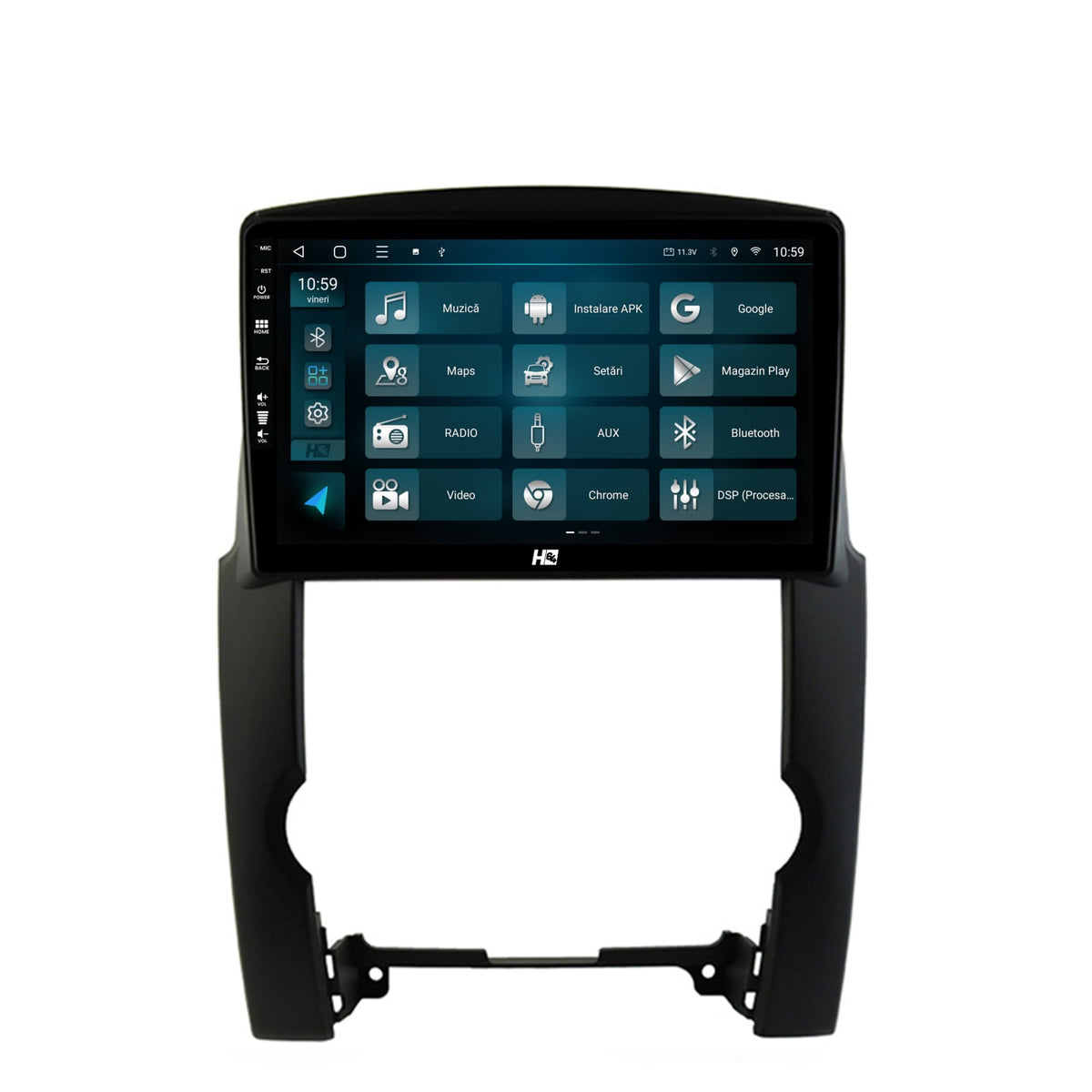 Navigatie HUB64 Kia Sorento (2009-2013), 4GB RAM, Android, Octacore, Slot Sim 4G, DSP, GPS, Wi-FI, Carplay, Android Auto, USB, Bluetooth, Waze, Touchscreen, 10.1 Inch