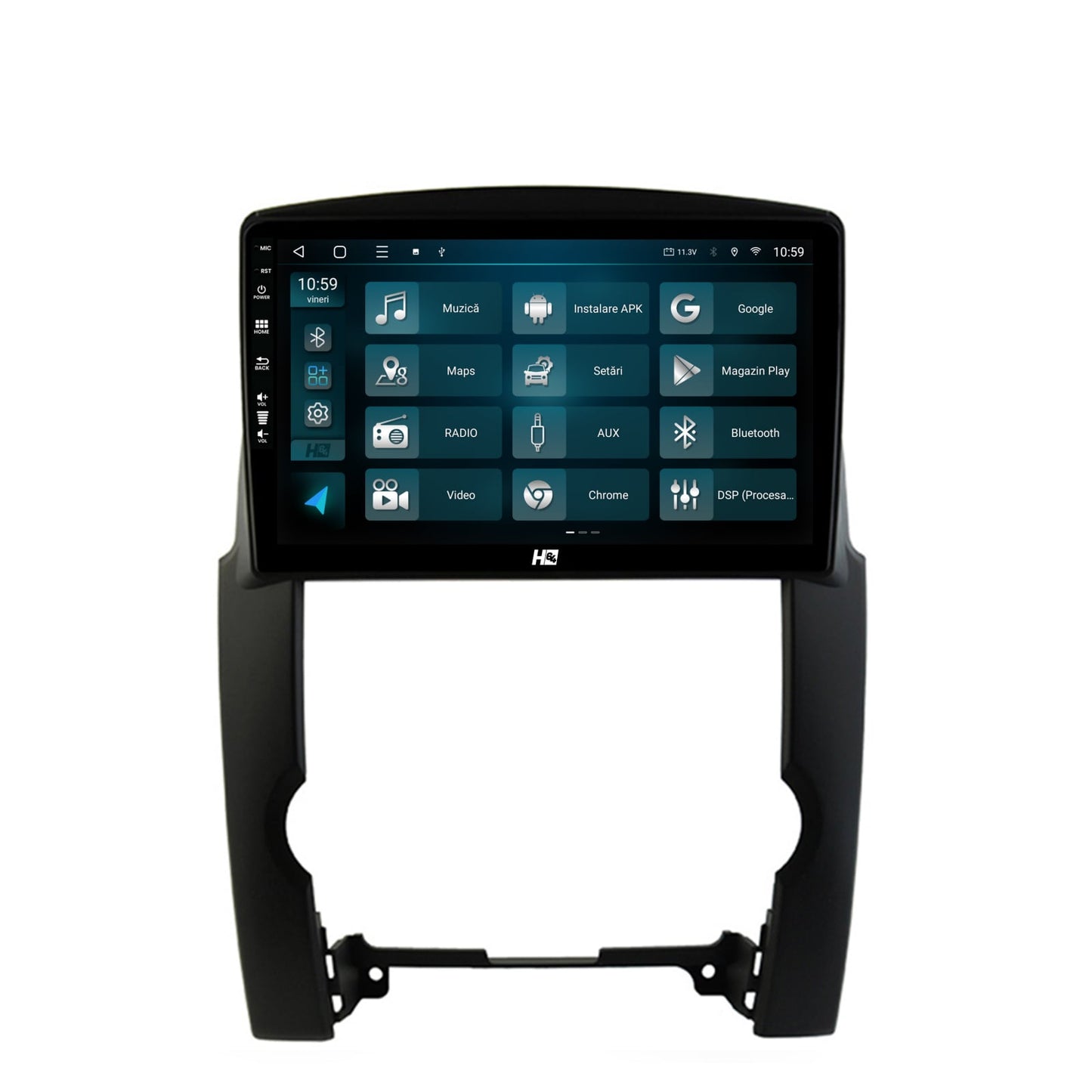 Navigatie HUB64 Kia Sorento (2009-2013), 4GB RAM, Android, Octacore, Slot Sim 4G, DSP, GPS, Wi-FI, Carplay, Android Auto, USB, Bluetooth, Waze, Touchscreen, 10.1 Inch