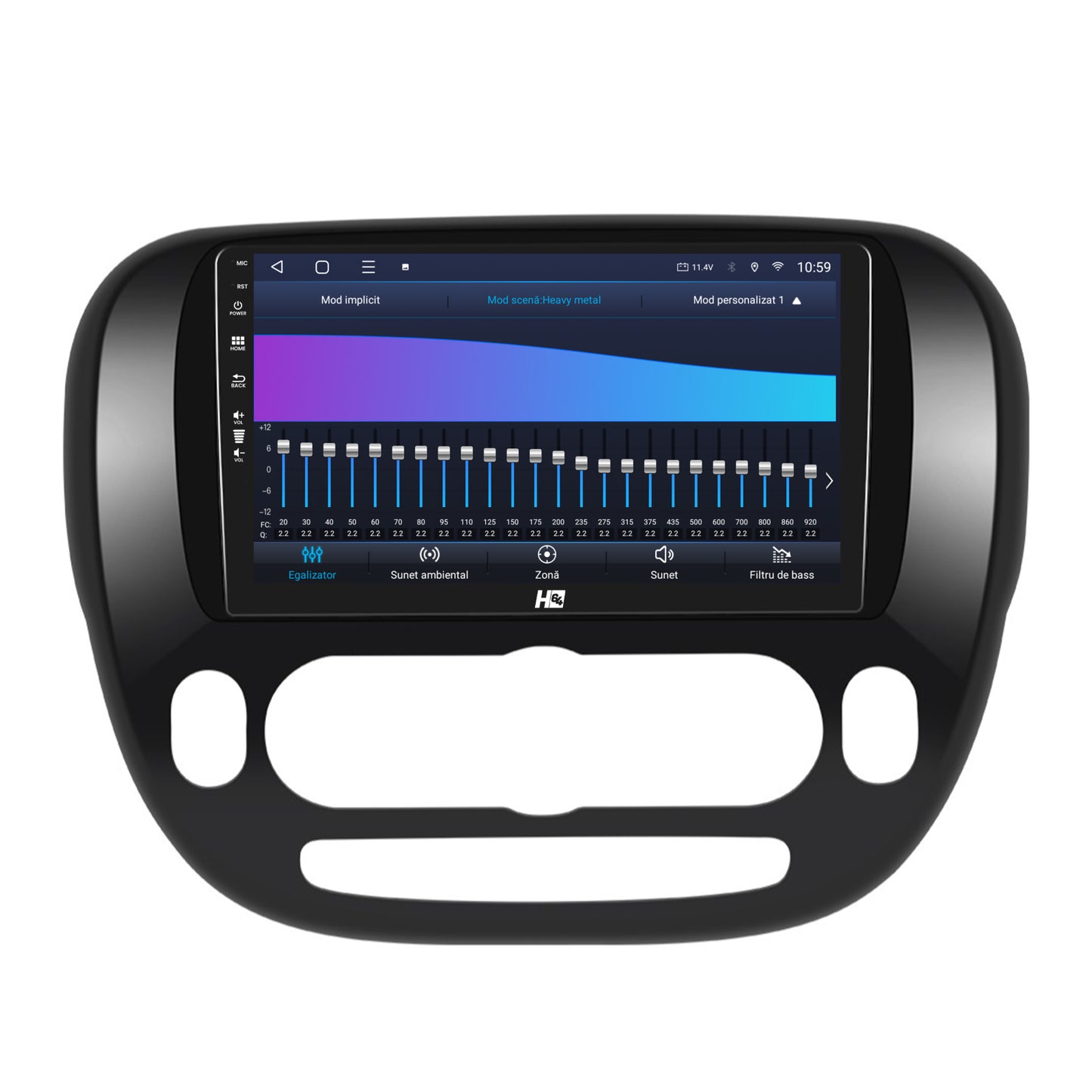 Navigatie HUB64 Kia Soul (2014-2019), 2GB RAM, Android, GPS, Wi-FI, Carplay, Android Auto, USB, Bluetooth, Radio, Waze, Touchscreen, 9 Inch