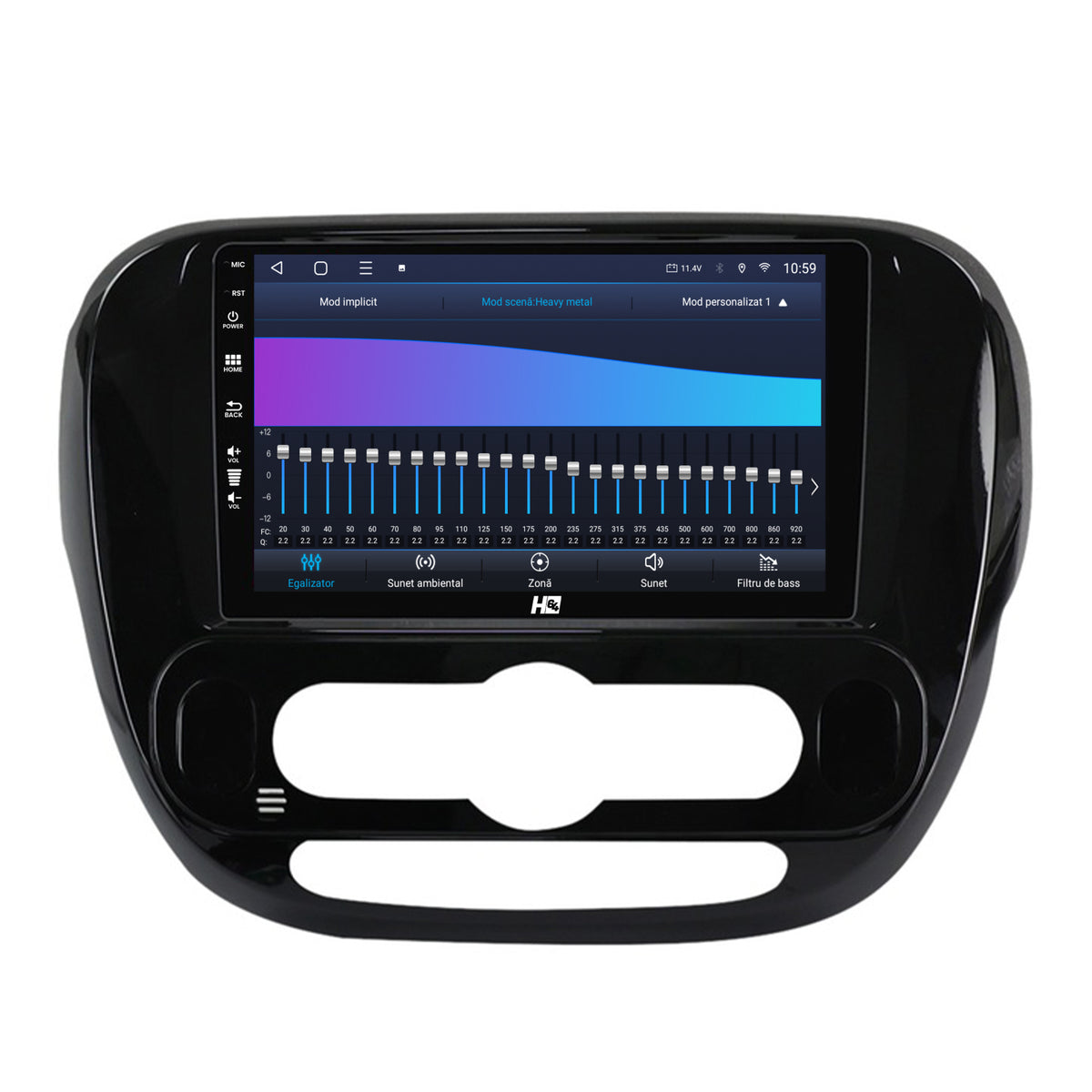 Navigatie HUB64 Kia Soul (2014-2019), 4GB RAM, Android, Quadcore, DSP, GPS, Wi-FI, Carplay, Android Auto, USB, Bluetooth, Waze, Touchscreen, 9 inch