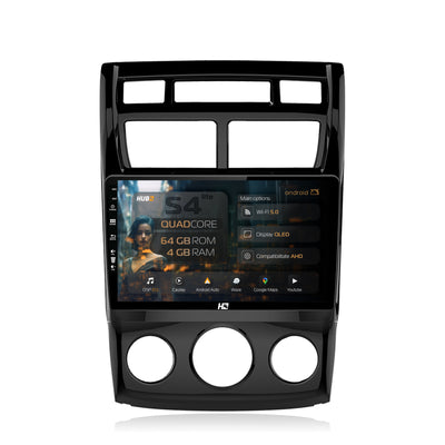 Navigatie HUB64 Kia Sportage (2005-2010) M/AC, 4GB RAM, Android, Quadcore, DSP, GPS, Wi-FI, Carplay, Android Auto, USB, Bluetooth, Waze, Touchscreen, 9 inch