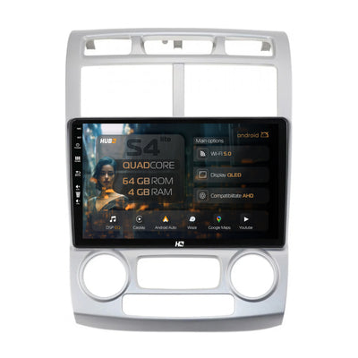 Navigatie HUB64 Kia Sportage (2005-2010) M/AC, 4GB RAM, Android, Quadcore, DSP, GPS, Wi-FI, Carplay, Android Auto, USB, Bluetooth, Waze, Touchscreen, 9 inch