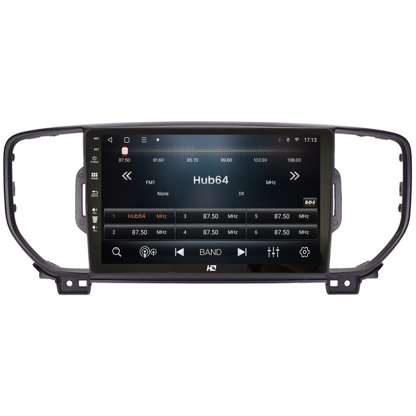 Navigatie HUB64 Kia Sportage (2016-2018), 2GB RAM, Android, GPS, Wi-FI, Carplay, Android Auto, USB, Bluetooth, Radio, Waze, Touchscreen, 9 Inch