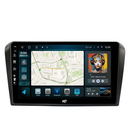 Navigatie HUB64 Mazda 3 (2003-2009), 8GB RAM, Android, Octacore, Slot Sim 4G, DSP, GPS, Wi-FI, Carplay, Android Auto, USB, Bluetooth, Waze, Touchscreen, 9 Inch