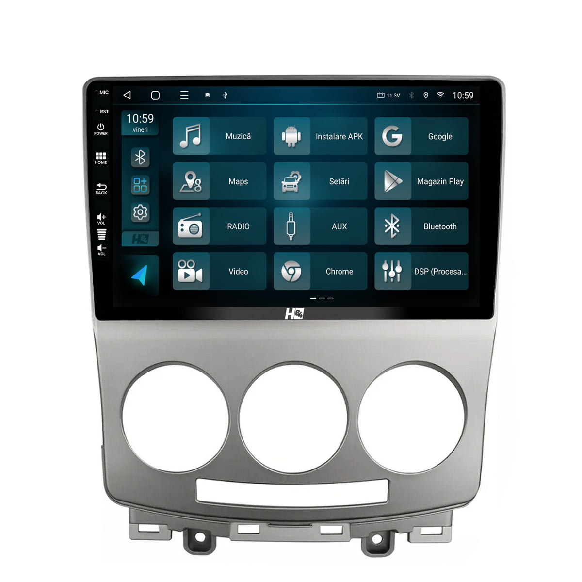 Navigatie HUB64 Mazda 5 (2005-2010), 2GB RAM, Android, GPS, Wi-FI, Carplay, Android Auto, USB, Bluetooth, Radio, Waze, Touchscreen, 9 inch