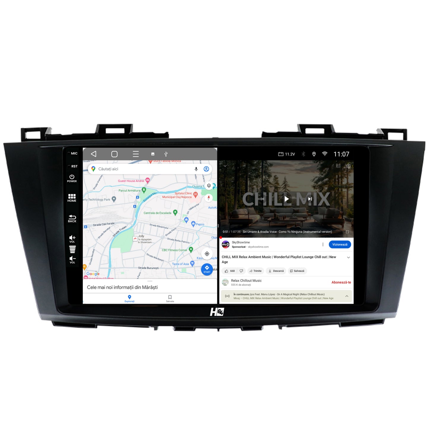 Navigatie HUB64 Mazda 5 (2010-2015), 4GB RAM, Android, Octacore, Slot Sim 4G, DSP, GPS, Wi-FI, Carplay, Android Auto, USB, Bluetooth, Waze, Touchscreen, 9 inch