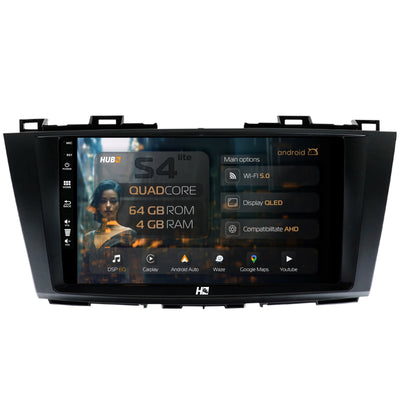 Navigatie HUB64 Mazda 5 (2010-2015), 4GB RAM, Android, Quadcore, DSP, GPS, Wi-FI, Carplay, Android Auto, USB, Bluetooth, Waze, Touchscreen, 9 inch