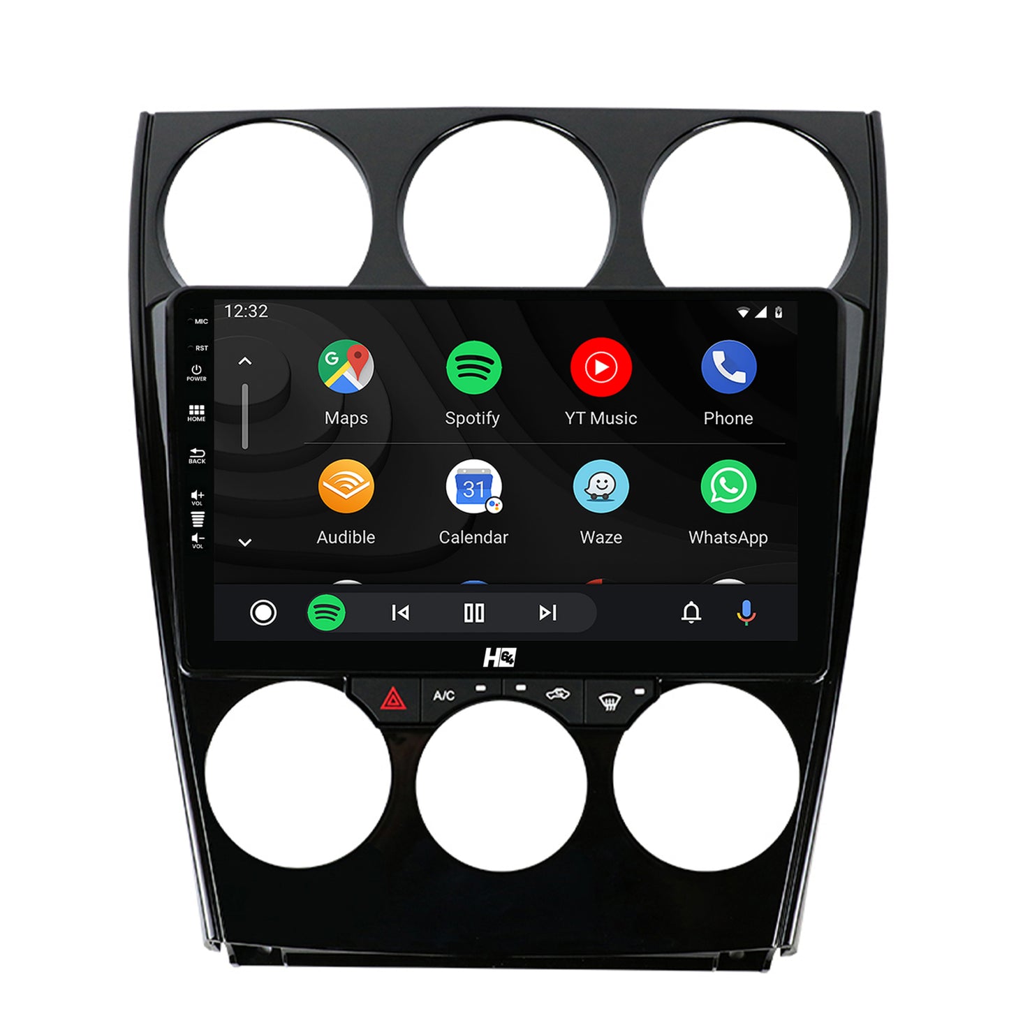 Navigatie HUB64 Mazda 6 (2002-2008), 6GB RAM, Android, Octacore, Slot Sim 4G, DSP, GPS, Wi-FI, Carplay, Android Auto, USB, Bluetooth, Waze, Touchscreen, 9 Inch