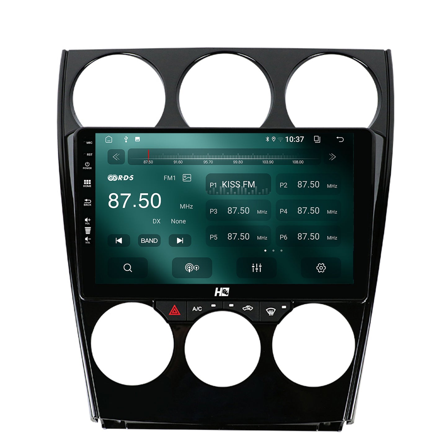 Navigatie HUB64 Mazda 6 (2002-2008), 2GB RAM, Android, GPS, Wi-FI, Carplay, Android Auto, USB, Bluetooth, Radio, Waze, Touchscreen, 9 inch