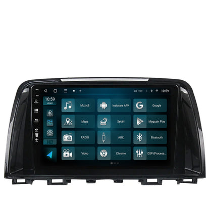 Navigatie HUB64 Mazda 6 (2013-2015), 4GB RAM, Android, Quadcore, DSP, GPS, Wi-FI, Carplay, Android Auto, USB, Bluetooth, Waze, Touchscreen, 9 inch