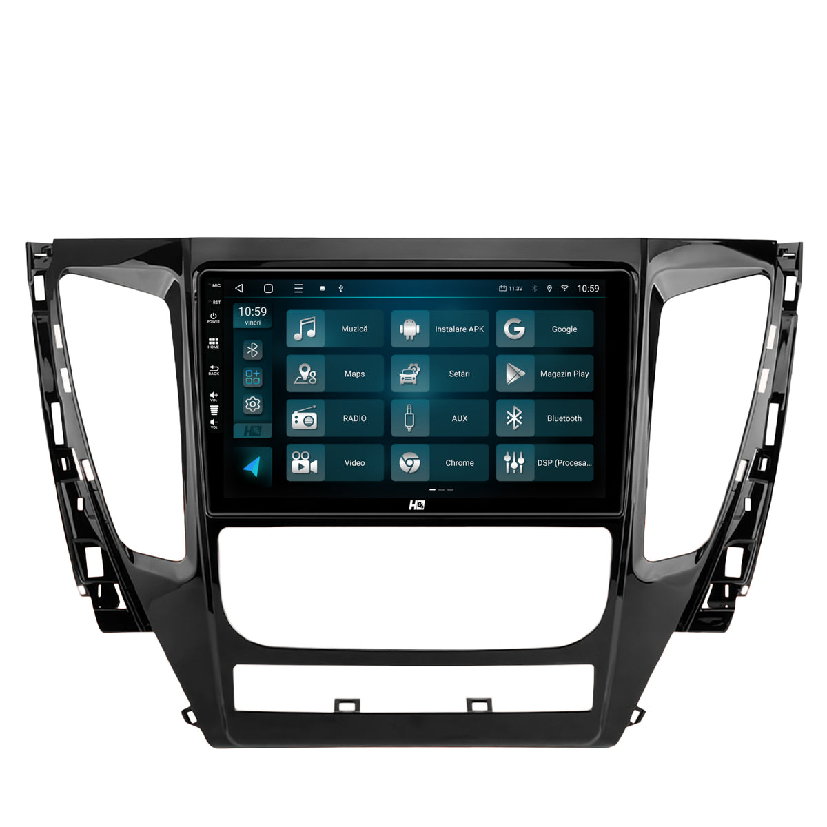 Navigatie HUB64 Mitsubishi Pajero (2016-2018), 2GB RAM, Android, GPS, Wi-FI, Carplay, Android Auto, USB, Bluetooth, Radio, Waze, Touchscreen, 9 inch