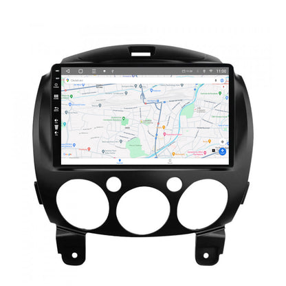 Navigatie HUB64 Mazda 2 (2007-2014), 2GB RAM, Android, GPS, Wi-FI, Carplay, Android Auto, USB, Bluetooth, Radio, Waze, Touchscreen, 9 inch